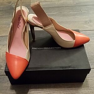 French Connection High Heels - Orange Nude & Rose Gold Brand New, Size Too Large
